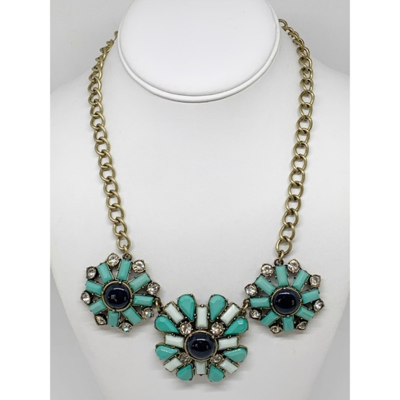 J. Crew Green & Navy Blue Necklace - Picture 1 of 3